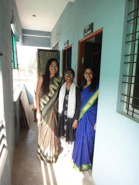 Me in my first saree with Samta and Ratna